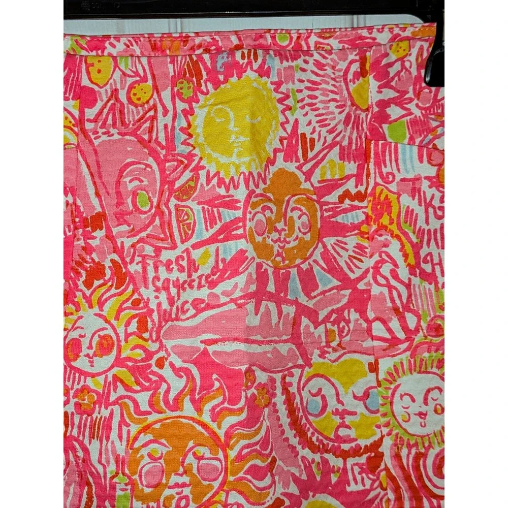Lilly Pulitzer January Sun Print Skirt Skort Pink Preppy Golf Size 00 NWOT $88‎